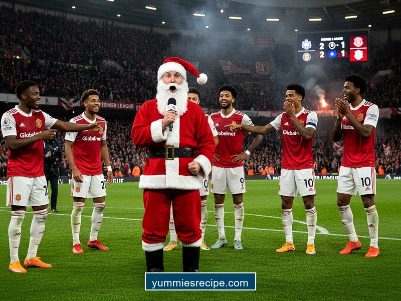 Premier League icon unrecognisable as he goes undercover as Father Christmas – but his voice catches him out