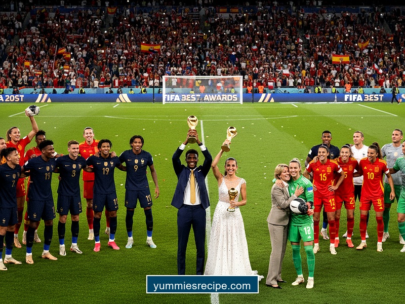 Dembélé and Bonmatí crowned at Fifa Best 2025 as Wiegman and Hampton win awards
